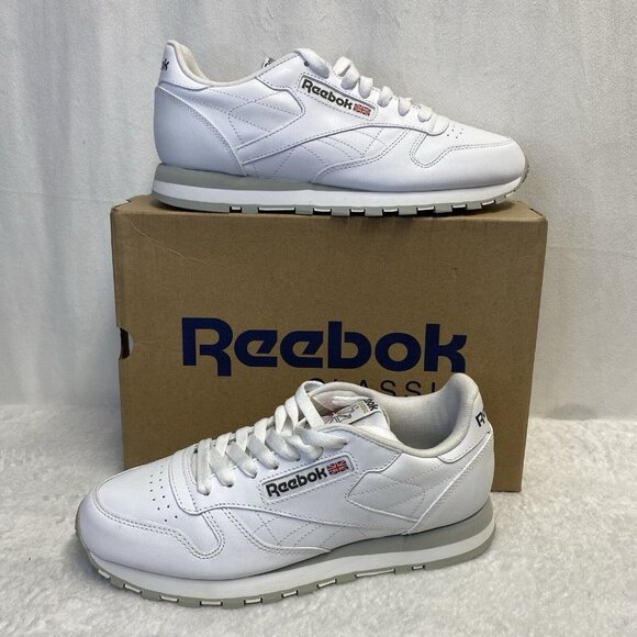 Reebok Classic Shoes Sneakers Mens Size 10.5 White Running Lace Up 059503 Reebok Classic Shoes Sneakers White Leather Casual Low Top  main image 4